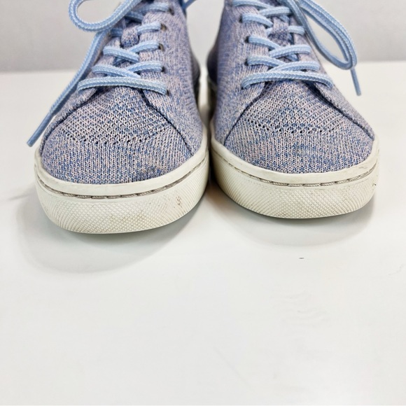 Soludos Knit Ashore Sneakers Size 8/38.5 Lace Up Low Tops Shoes Blue Purple Knit - Picture 3 of 11